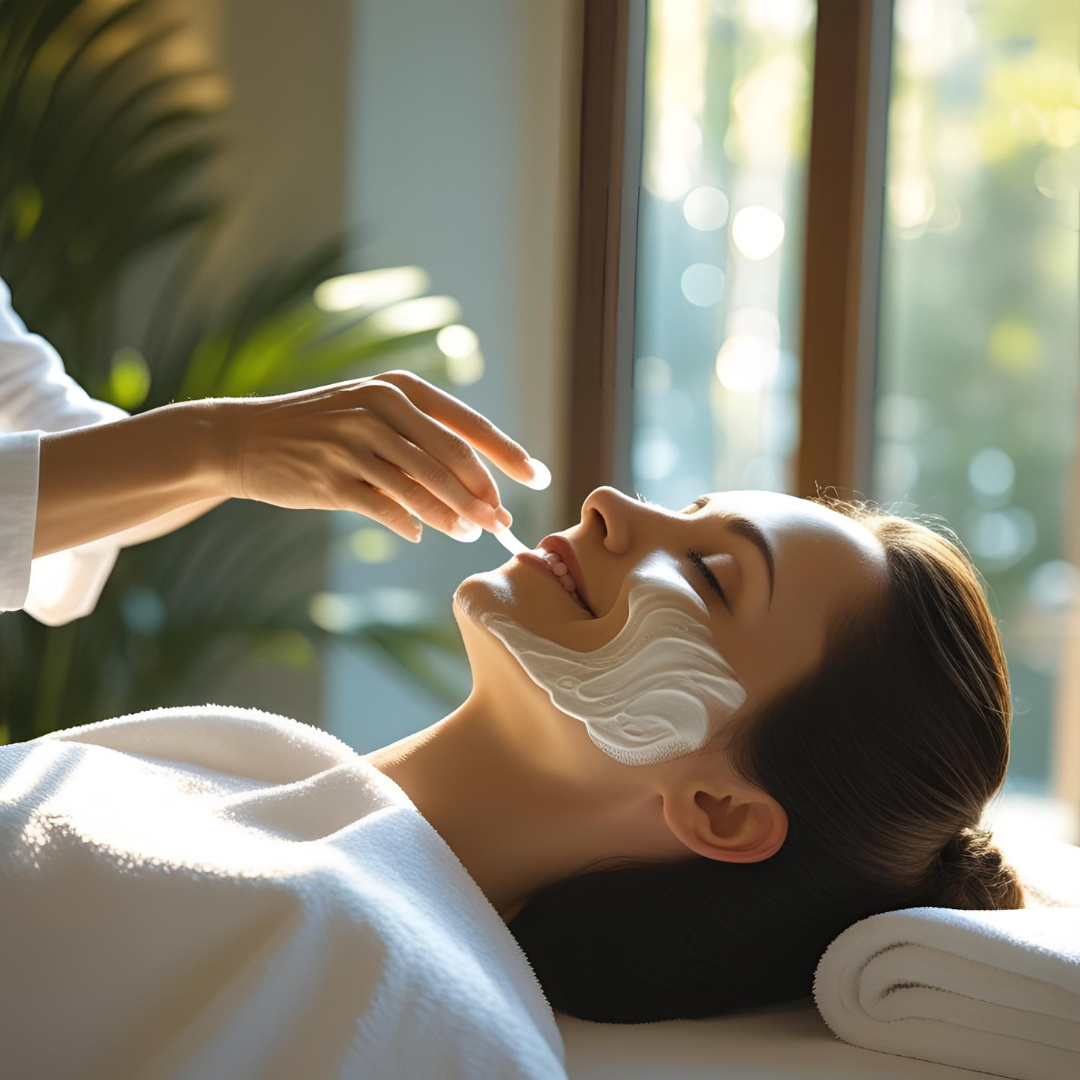 Personne recevant un soin du visage